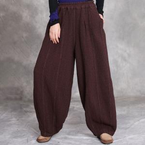 Lazy Day Plain Cotton Linen Loose Yoga Pants