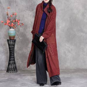 Stand Collar Fleeced Lining Long Winter Coat