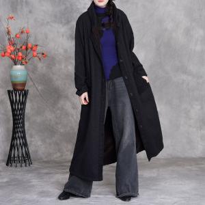 Stand Collar Fleeced Lining Long Winter Coat