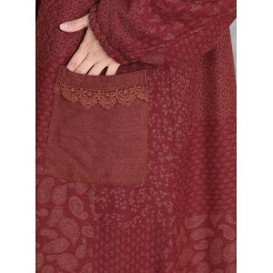 Stand Collar Fleeced Lining Long Winter Coat