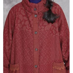 Stand Collar Fleeced Lining Long Winter Coat