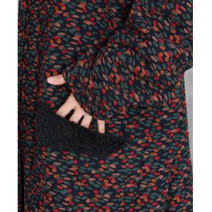 Warm Lined Rustic Hooded Floral Coat