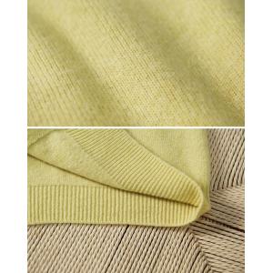 Baby Yellow Polo Neck Wool Cardigan