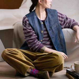 Purple Striped Oversized Soft Wool Sweater