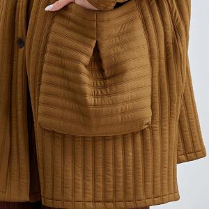 Big Pocket Midi Oversized Yellow Coat