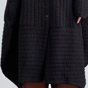 Modest Fashion Black Hoodie Cocoon Coat