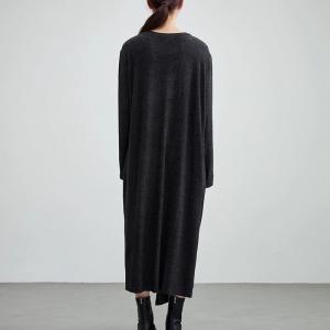 Asymmetrical Knitted Cotton Casual Modest Dress