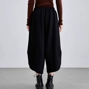 Loose Comfy Black Wide Leg Ankle Pants