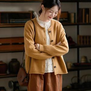 Single-Breasted Wool Comfort Cardigan