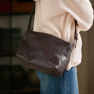 Dark Coffee Leather Handcrafted Shoulder Hobo
