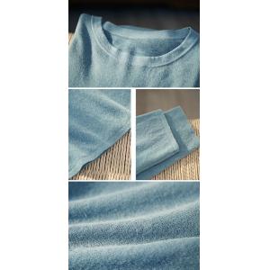 Causal Chic Blue Linen Knit Wear