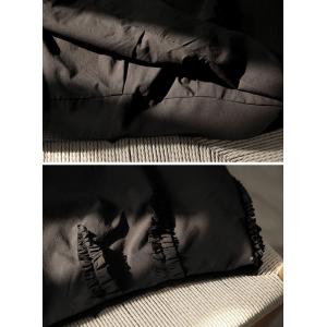 Black Modest Ruffled Cocoon Skirt