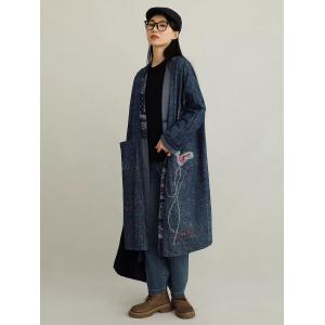 Ethnic Handmade Embroidery Chinese Coat Quilted Vintage Buddhism Coat