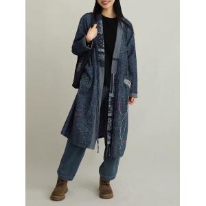 Ethnic Handmade Embroidery Chinese Coat Quilted Vintage Buddhism Coat