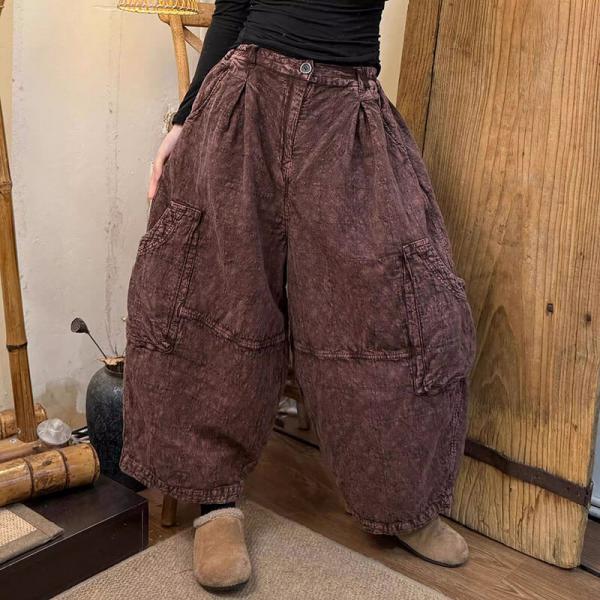 Casual Cotton Linen Solid Color Dark Coffee Red Purple Black comfy lazy day 90s oversized baggy plus size cottagecore 