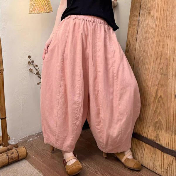 Casual 100% Linen Solid Color Pink Grape Beige Blackish Green Gray comfy slouchy lazy day resort travel tropical hawaiian 