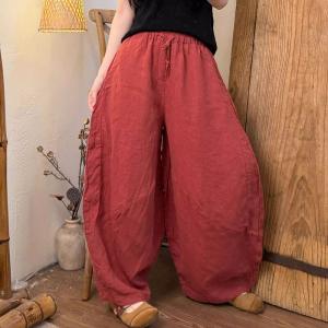 Breathable Comfy Loose Linen Balloon Pants
