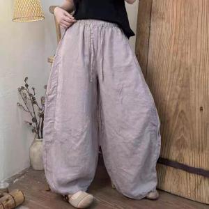 Breathable Comfy Loose Linen Balloon Pants