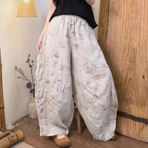 Breathable Comfy Loose Linen Balloon Pants