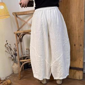 Breathable Comfy Loose Linen Balloon Pants