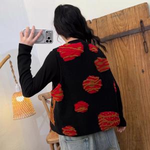 Random Applique Winter Vest for Women