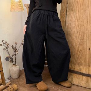 Neutral Color Loose Linen Yoga Pants