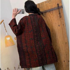 Plus Size Ethnic Printed Tunic Blouse