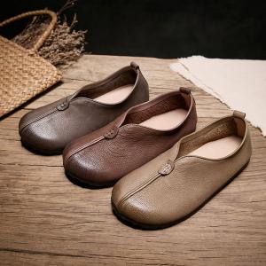 Lazy Day Cowhide Working Comfort Flats