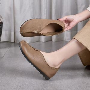 Lazy Day Cowhide Working Comfort Flats