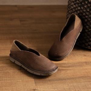 Comfortable Soft Leather Handmade Mom Flats
