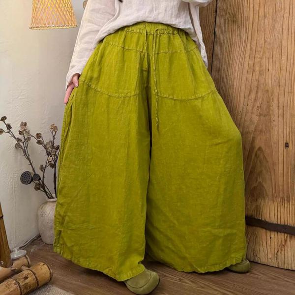 Casual 100% Linen Solid Color Light Green Dark Coffee Beige Gray Red comfy pastel monochrome slouchy lazy day plus size travel cottagecore rustic tropical hawaiian 