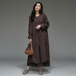 Modest Chic Plain Loose Linen Shacket