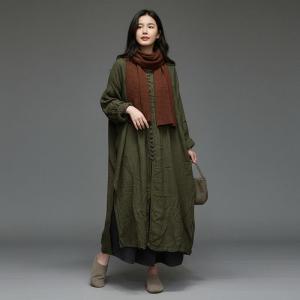 Modest Chic Plain Loose Linen Shacket