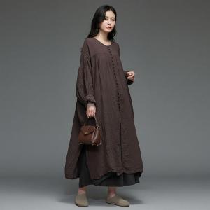 Modest Chic Plain Loose Linen Shacket