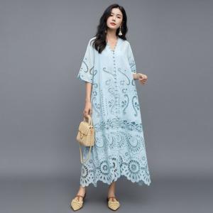 Handmade Crochet Cotton Loose Boho Dress