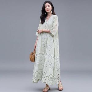 Handmade Crochet Cotton Loose Boho Dress