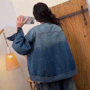 Lazy Day Stone Wash Long Sleeves Jean Jacket