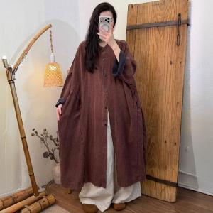 Sand Wash Linen Midi Oversized Trench Coat