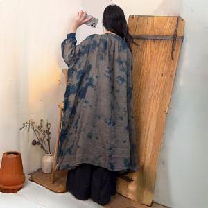 Handmade Plant Dying Organic Ramie Midi Dress