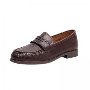 Calf Leather Low Heels Womens Loafers