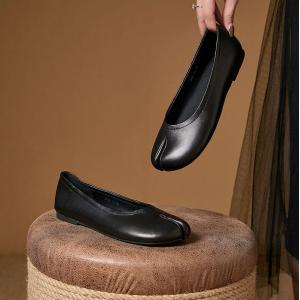 Handmade Sheepskin Comfy Tabi Flats