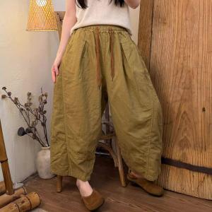 Casual Chic Linen Loose Khaki Pants