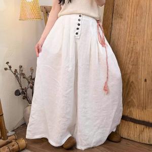 Organic Linen Resort Wide Leg Pants