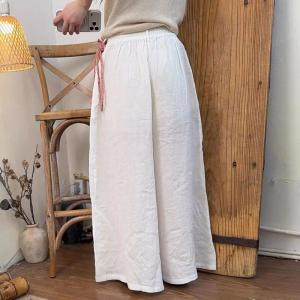 Organic Linen Resort Wide Leg Pants