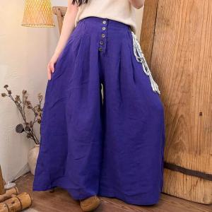 Organic Linen Resort Wide Leg Pants