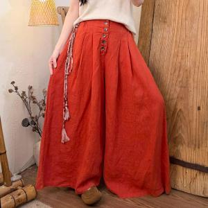 Organic Linen Resort Wide Leg Pants