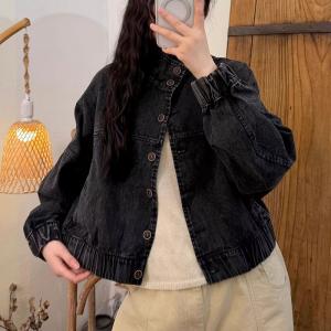 Pop Colors Stand Colors Short Jacket