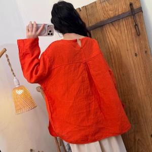 Long Sleeves Pastel Linen Oversized Tunic