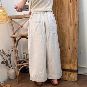 Business Chic High Rise Cotton Linen Pants