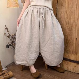 Casual Versatile Linen Ankle Dad Pants